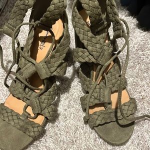Green sandals
